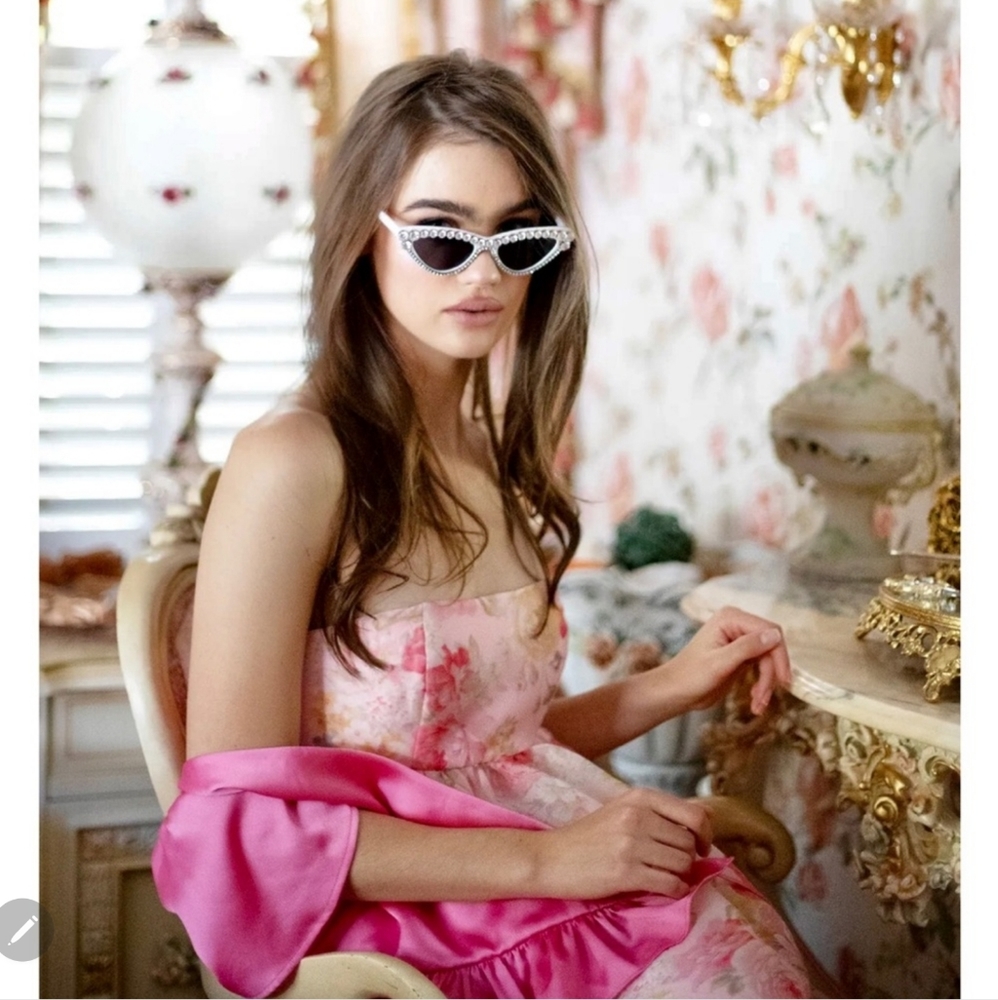 Maison Armory Whipped Cream Dress in Baby Pink Garden